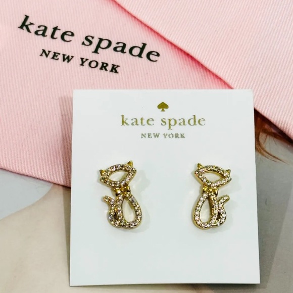 kate spade Jewelry - Kate Spade, Shiny Cat Stud Earrings